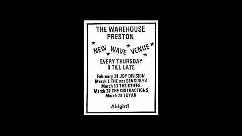 Joy Division - Warehouse, Preston, 28 February 1980