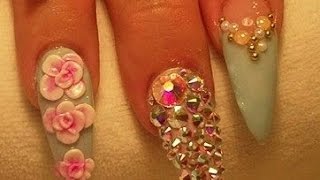 acrylic nail nails 3d step flowers diy tutorial flower designs visit tutorials