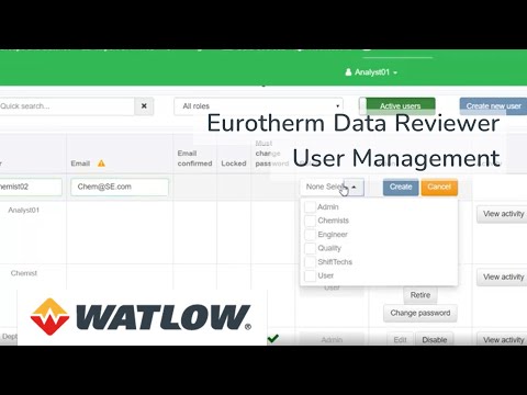 Eurotherm Data Reviewer User Management