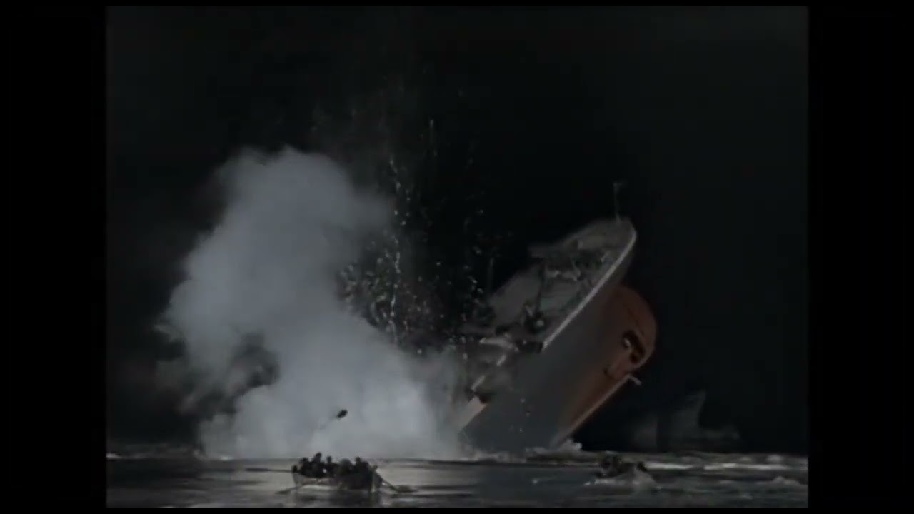 Titanic 1953 Final Plunge Colorized 