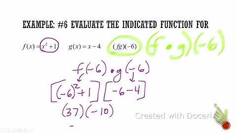1.7 Combinations of Functions/Composition of Functions