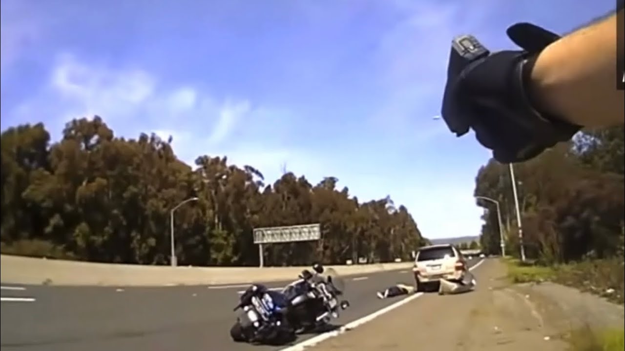 Bodycam Officer Involved Shooting. Police Motorcycle Shootout. Fremont