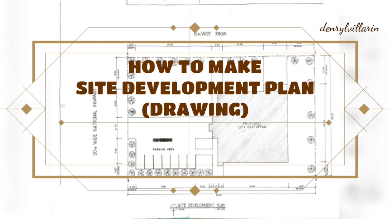 HOW TO MAKE SITE DEVELOPMENT PLAN (Sample Drawing) #architectural - YouTube