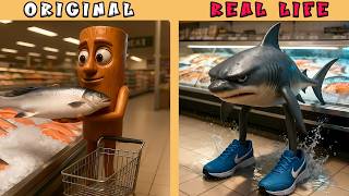 Brainrot memes: Tung Tung Sahur Tries Shopping | Brainrot Original vs Real life | Brainrot Animation