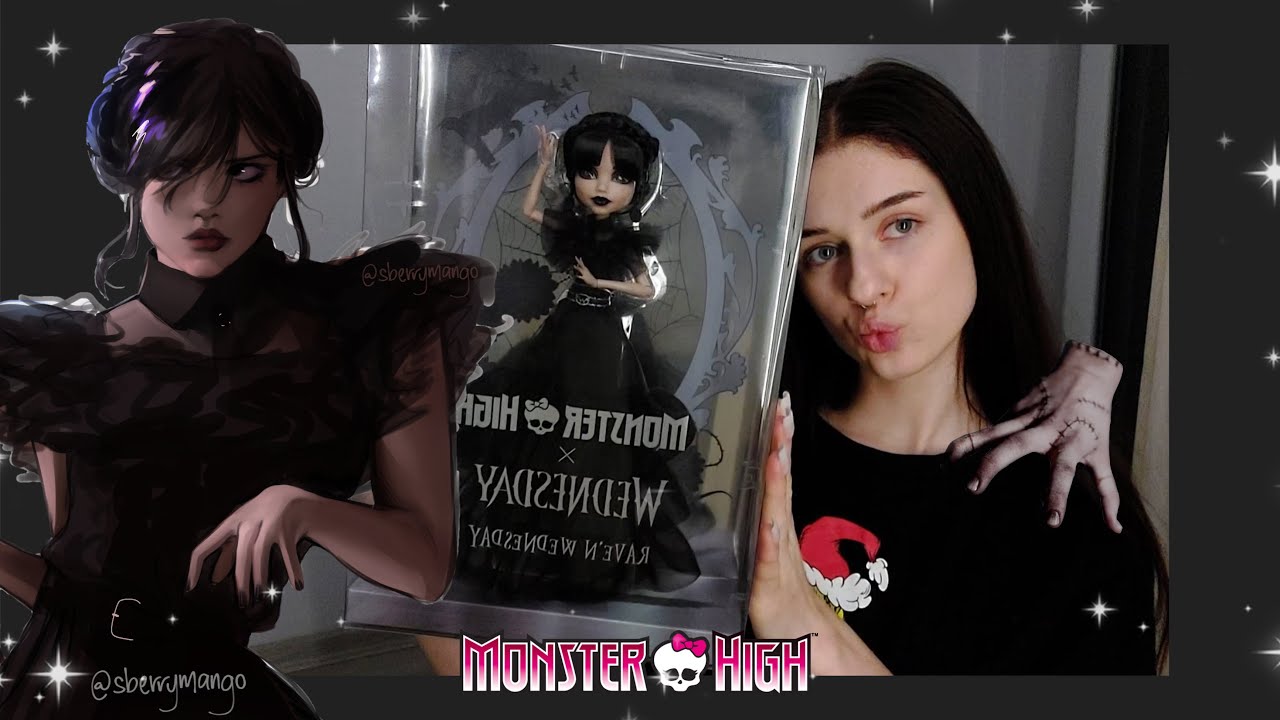 Otwieram lalkę Monster High Wednesday Rave’n 🖤