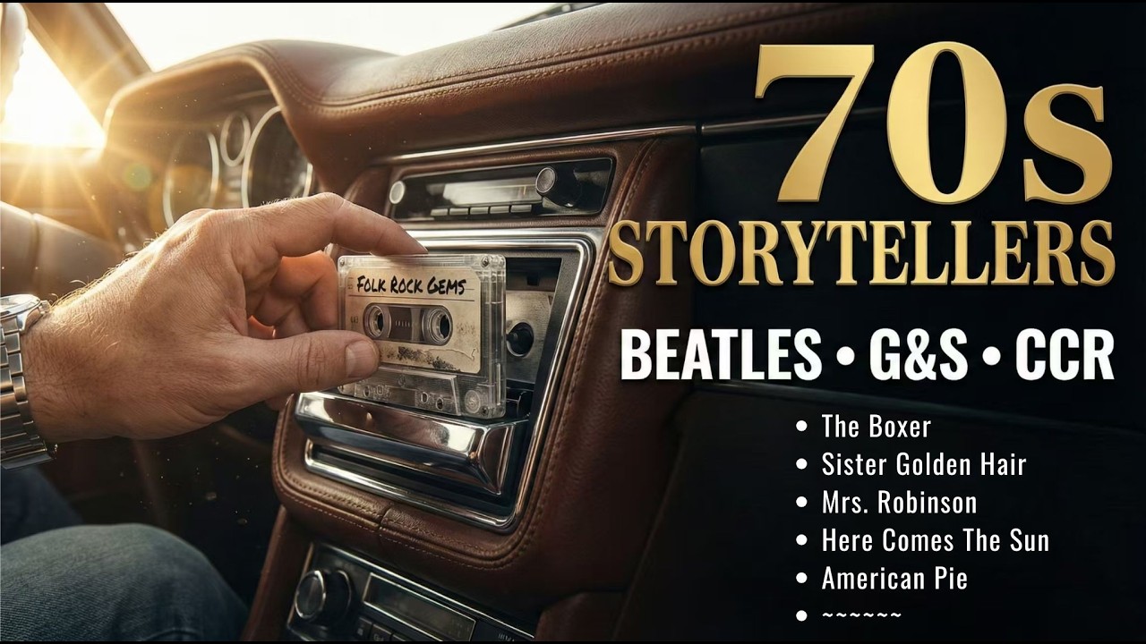 Top 100 Greatest Folk Rock Songs 🌅 Best Acoustic Road Trip Ballads 70s 80s (No Loops)