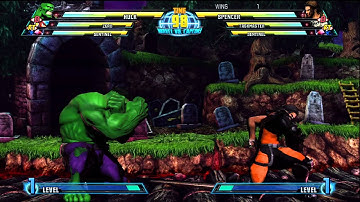 Fightclub Friday Invitational  2011 - LosersFinals - MvC3 - Mike (HU,ZE,SE)  vs RoboChris (SP,TM,SE)