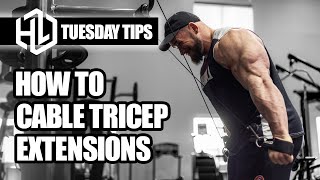 Tuesday Tips | HOW TO - Cable tricep extensions with Hunter Labrada