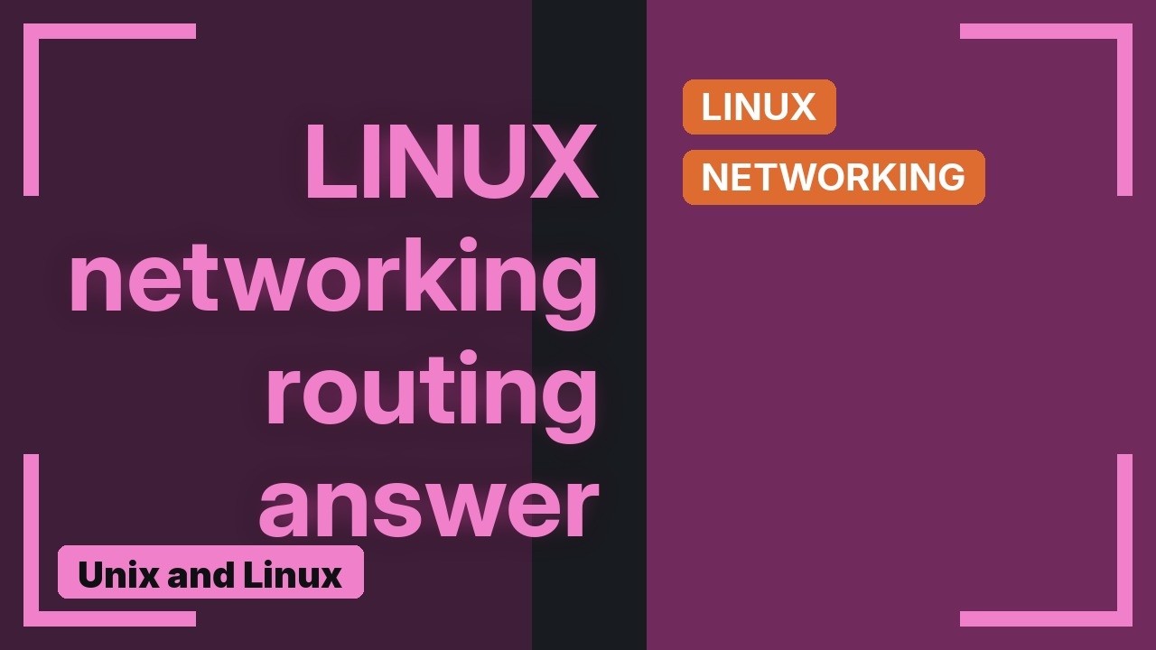 Linux routing manual/book/lecture/tutorial/videos for a Cisco guy - YouTube