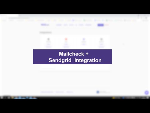 Mailcheck + SendGrid Integration instructions