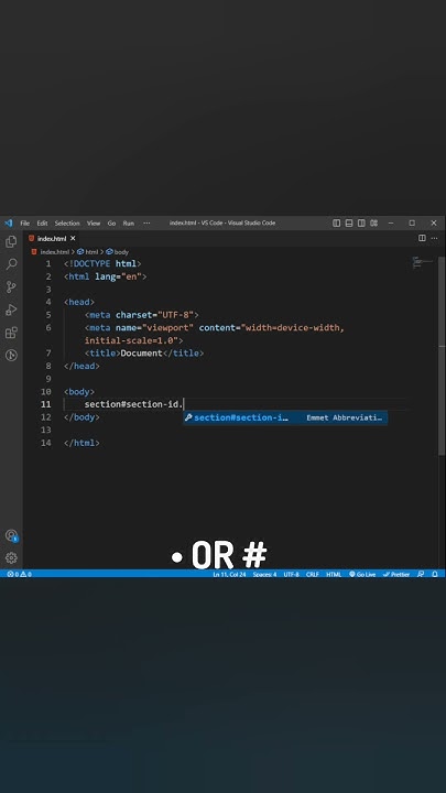 VS Code Tips and Tricks #3 #vscode #html - YouTube