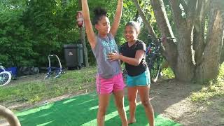 Showing Sister How To Do A Backbend