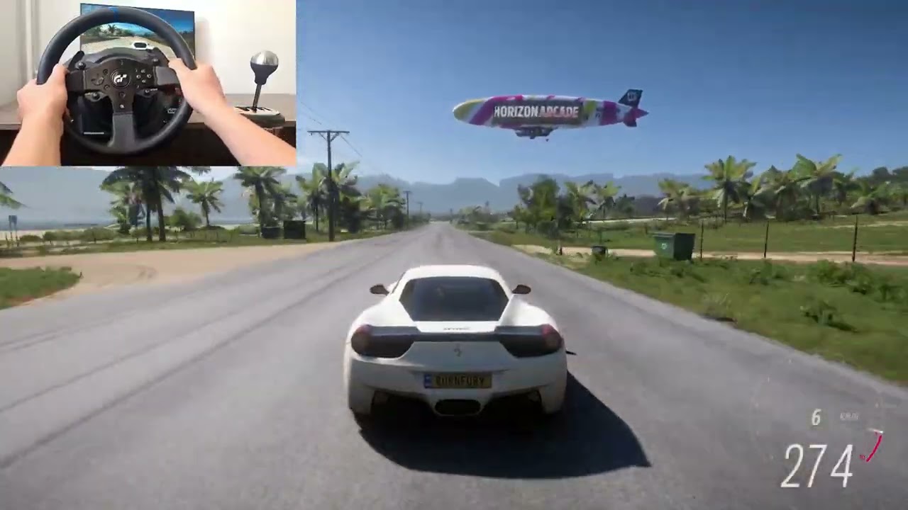 Forza Horizon 5 Ferrari 458 Italia Steering Wheel Gameplay