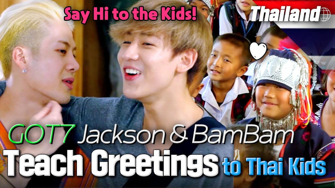 GOT7 JACKSON  & BAMBAM Teach Italian Greetings to Thai Kids 😆 | Where Is My Friend's Home