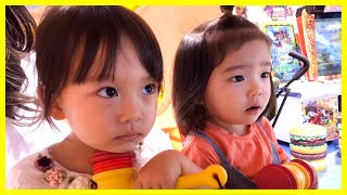 【ゲーセンチャレンジ】白熱のアンパンマンゲームが可愛すぎたwww【家族でおでかけVlog】