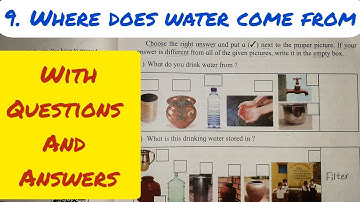 9. WHERE DOES WATER COMES FROM ? WITH ANSWERS/EXERCISE IN HINDI - EVS CLASS 3 CHAPTER 9 - SSC