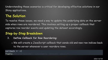 How to Get the RowReorder Extension to Work Smoothly with Shiny DataTables