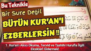 KUR'AN (Sayfa, Sure, Ayet) EZBERİ Nasıl Yapılır? - DENENMİŞ MÜKEMMEL EZBER TEKNİĞİ !!