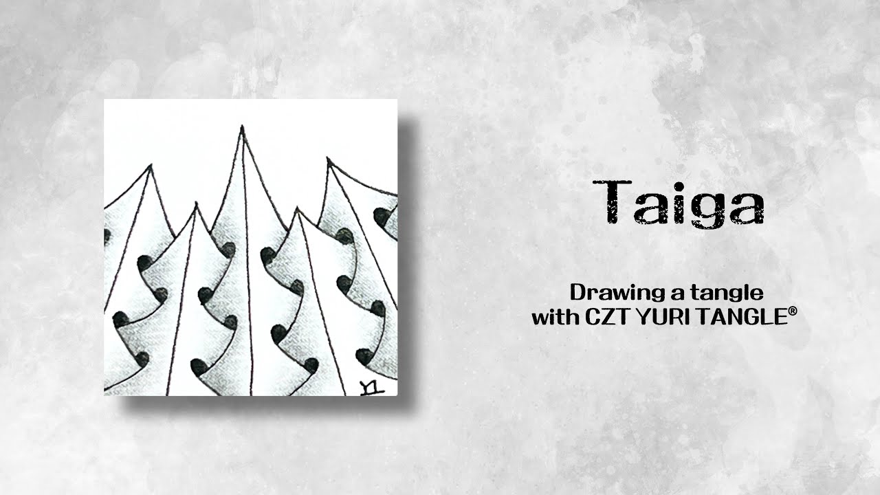유리탱글과 젠탱글® 패턴 그리기 No.53 [Taiga] / Drawing a tangle with CZT YURI TANGLE ...