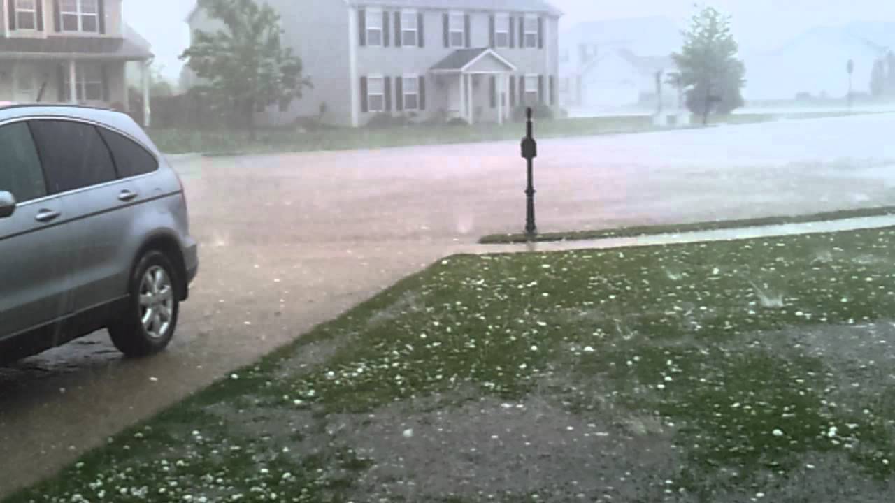 New Baden, Illinois hail storm, 04/28/2012 YouTube