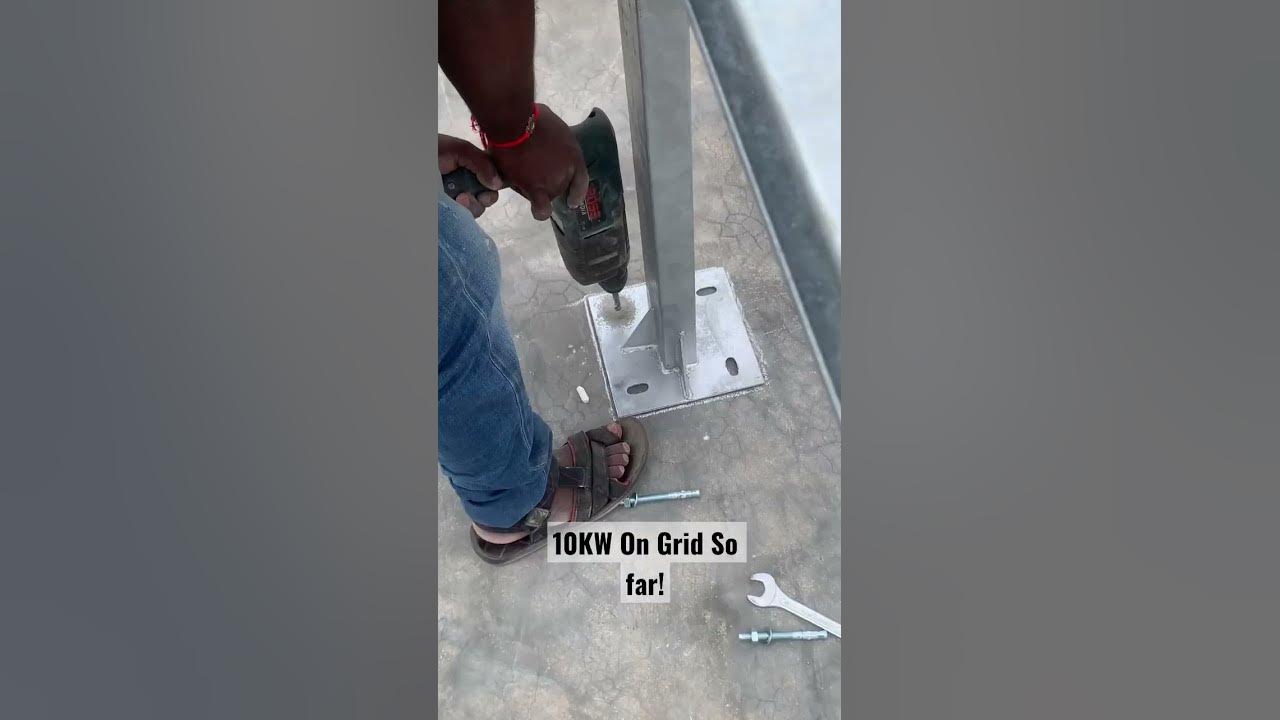 10KW On Grid Structural fitting #solar#solarpanels#solarenergy#solarpower#renewableenergy#gogreen 💡