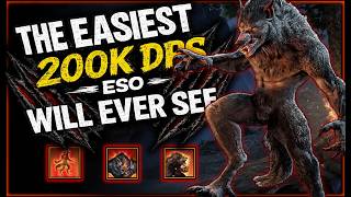 The EASIEST 200K DPS You'll Ever See in ESO!  Update 50 Werewolf Build Guide
