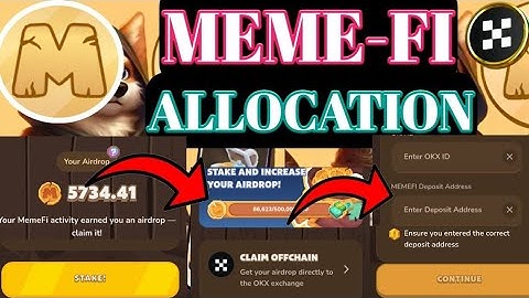 Memefi  Airdrop Withdraw OKX  | Memefi token skateing | Memefi Airdrop Allocation full details video