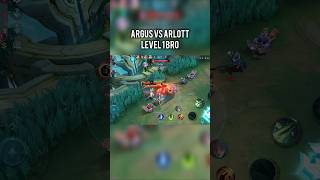 ARGUS VS ARLOTT 🤡 [ 1 LEVEL BRO ] #ARGUS #Shorts #mlbb #mobilelegends