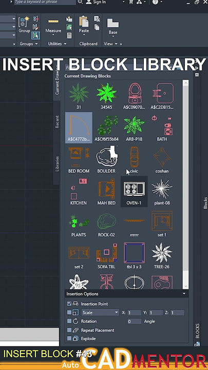 Download lagu Insert block Library #43 | AutoCAD tutorial for beginners | AutoCAD basics