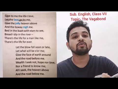 English, The Vagabond poem analysis - YouTube