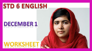 VICTERS STD 6| ENGLISH| WORKSHEET |DECEMBER 1