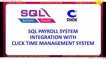 SQL Payroll System Tutorial 020 SQL Payroll System Integration With CLICK Time Management System