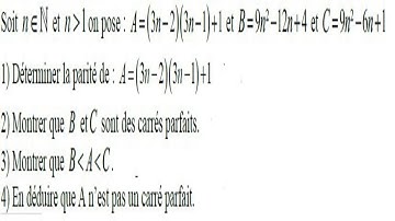 Tronc commun sciences: Arithmétique dans IN - Exercice 3