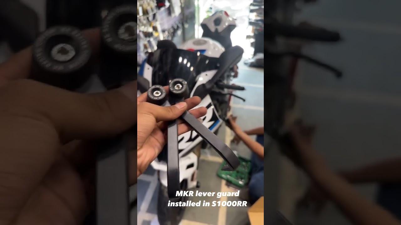 MKR lever guard installed in BMW s1000rr 