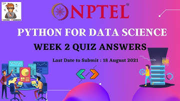 NPTEL Python For Data Science Week 1 Quiz Answers 2021 | NPTEL Courses Quiz Answers | #CodingBuddies