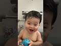 お風呂♨️で深呼吸する1歳児ゆうくん