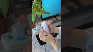 USB-C+iOS: 2 built-in cables,charging process with all-in-one magnetic wireless power bank.#shorts