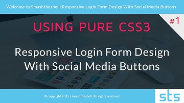 Responsive Login Form with Social Media Buttons | HTML5 Structure - Part 1 of 2