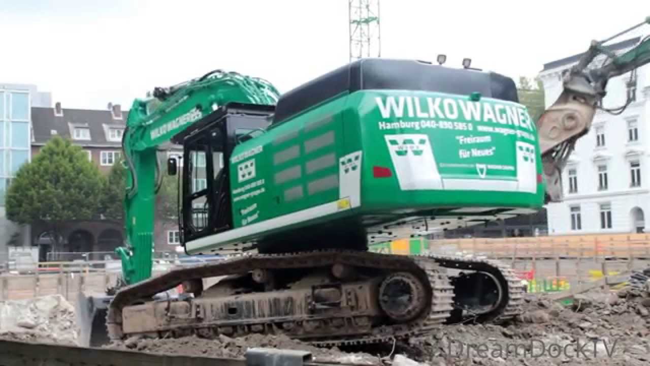 CATERPILLAR 349E BAGGER BELÄDT LKW ++ ABBRUCH Wilko Wagner Hamburg