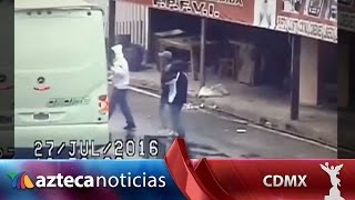 Video: detienen a cuatro asaltantes de camiones en Iztapalapa