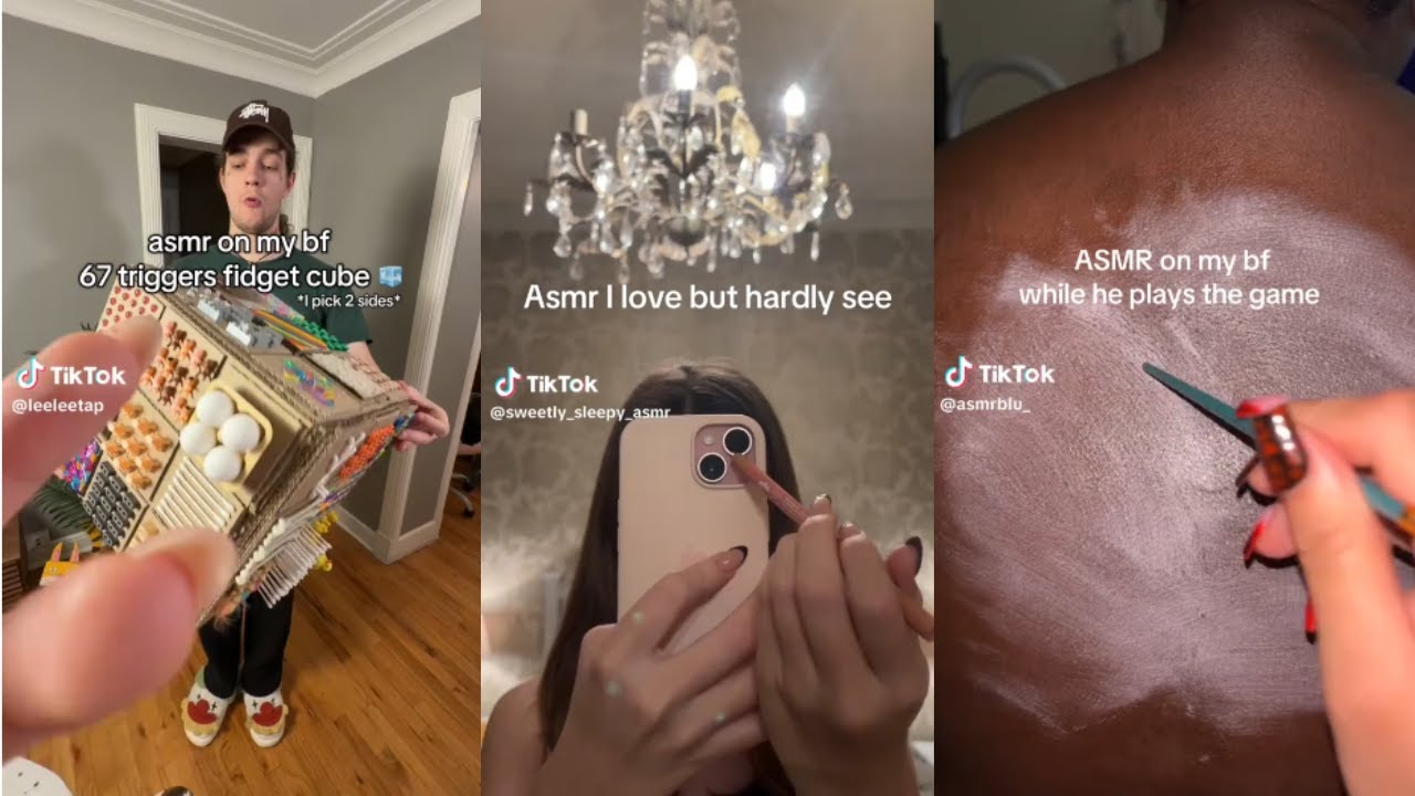 *1 HOUR* TINGLY ASMR | TIKTOK COMPILATION RELAXING ASMR POPULAR TRIGGERS NAIL TAPPING 