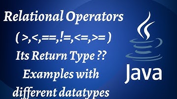 Relational Operators in Java | Examples of Relational Operators in Java | 8