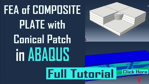 Composite Plate with conical patch | FEA in ABAQUS