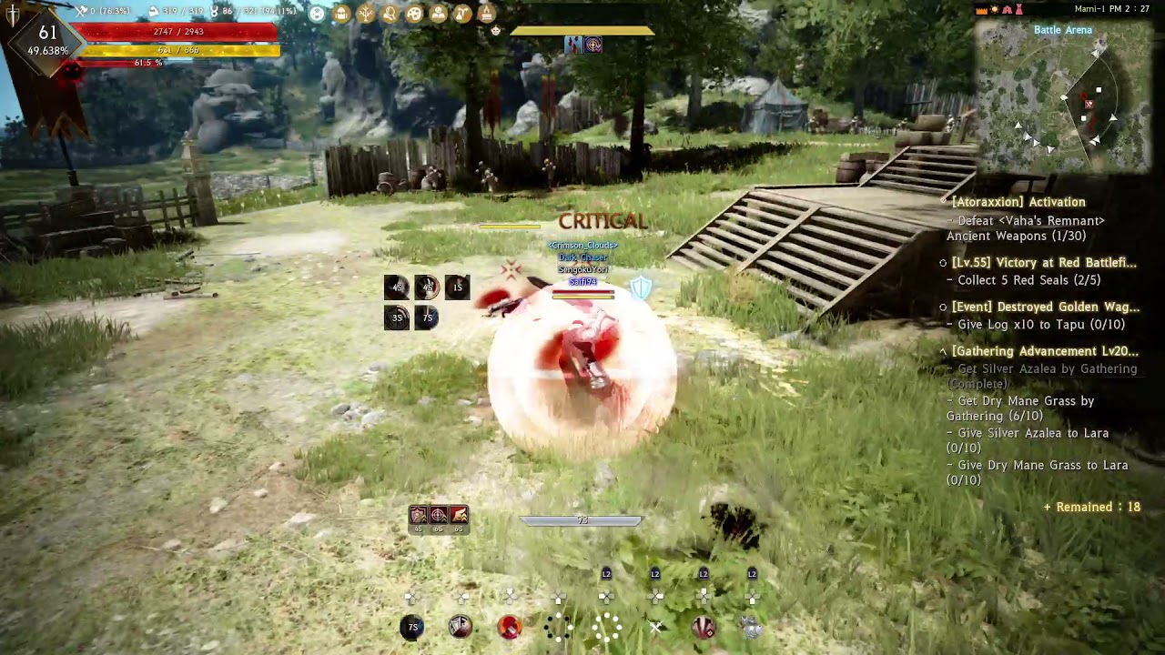 Black Desert practice combos as Warrior - YouTube