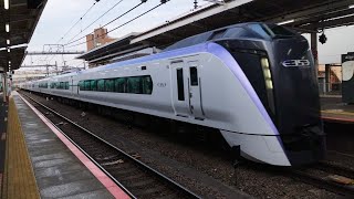 [ジョイント音]E353系 S107編成 S211編成 特急あずさ41号松本行が豊田駅2番線を通過するシーン