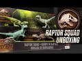 Raptor squad unboxed  mattel jurassic world camp cretaceous toy review in 4k  collectjurassiccom