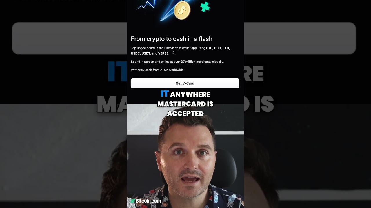 Spend your #crypto anywhere with the Bitcoin.com V-Card 💸 - YouTube