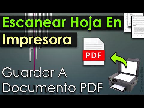 Escanear hoja en escáner de impresora y guardar como documento Pdf