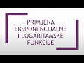 Primjena eksponencijalne i logaritamske funkcije