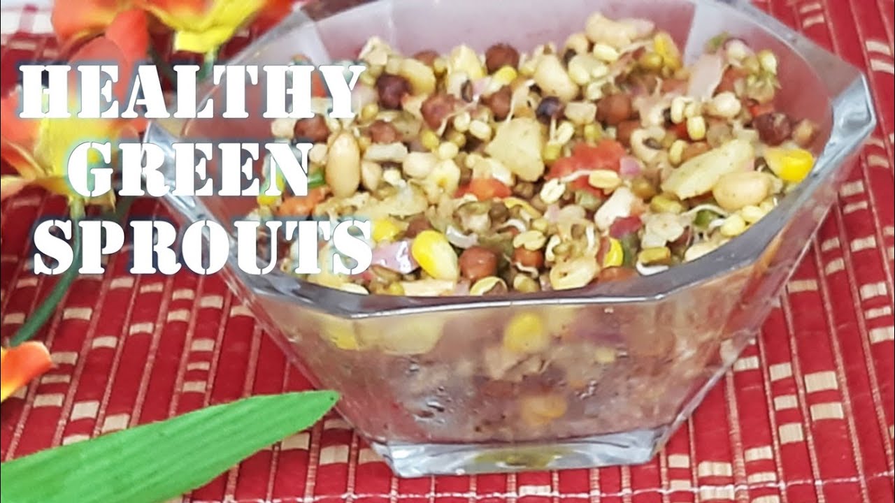 Healthy Green Sprouts Salad | nutritious breakfast | helps to loose weight | Simple and tasty Sprout | Cookery Bites